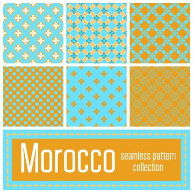 6 Fas desenler arka plan kümesi. Geometrik sorunsuz Müslüman 