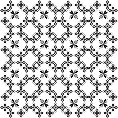 Siyah ve beyaz Dikişsiz etnik desen