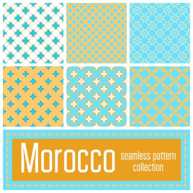 6 Fas desenler arka plan kümesi. Geometrik sorunsuz Müslüman 