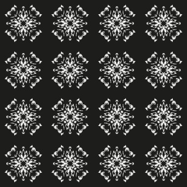 Siyah ve beyaz Dikişsiz etnik desen