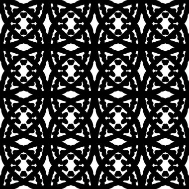 Siyah ve beyaz Dikişsiz etnik desen