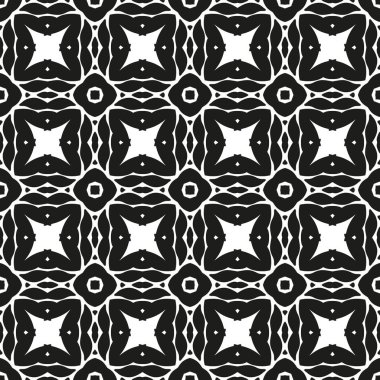 Süs sorunsuz çiçek etnik siyah beyaz desenli