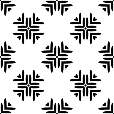 Siyah ve beyaz Dikişsiz etnik desen