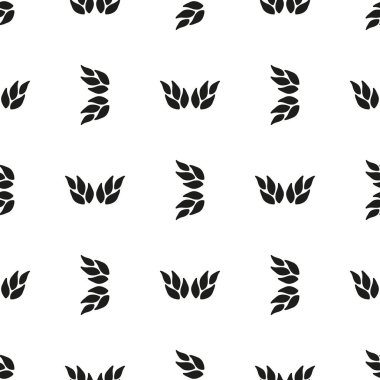 Süs sorunsuz çiçek etnik siyah beyaz desenli