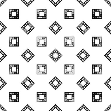 Siyah ve beyaz Dikişsiz etnik desen