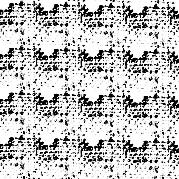 Svart och vitt sömlös Grunge damm stökigt mönster — Stock vektor