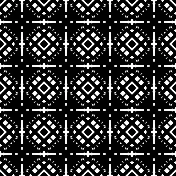 Чёрно-белый бесшовный этнический рисунок — стоковый вектор