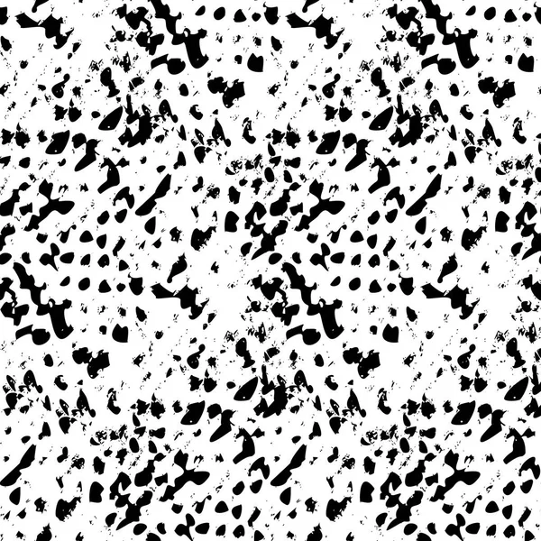 Black and White Seamless Grunge Dust Messy Pattern — Stock Vector