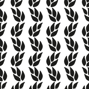 Süs sorunsuz çiçek etnik siyah beyaz desenli