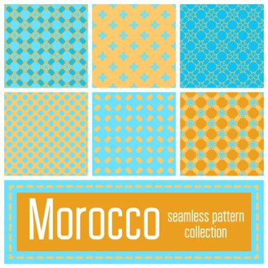 6 Fas desenler arka plan kümesi. Geometrik sorunsuz Müslüman 