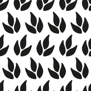 Süs sorunsuz çiçek etnik siyah beyaz desenli