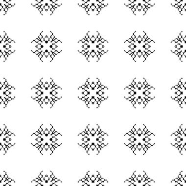 Siyah ve beyaz Dikişsiz etnik desen