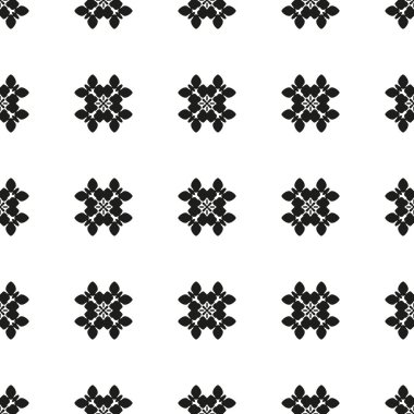 Süs sorunsuz çiçek etnik siyah beyaz desenli