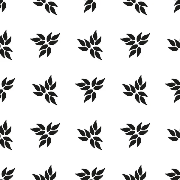 Ornamentale nahtlose florale ethnische Schwarz-Weiß-Muster — Stockvektor