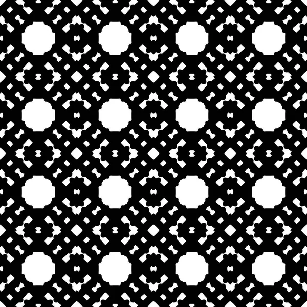 Black and White Seamless Ethnic Pattern — Stock Vector