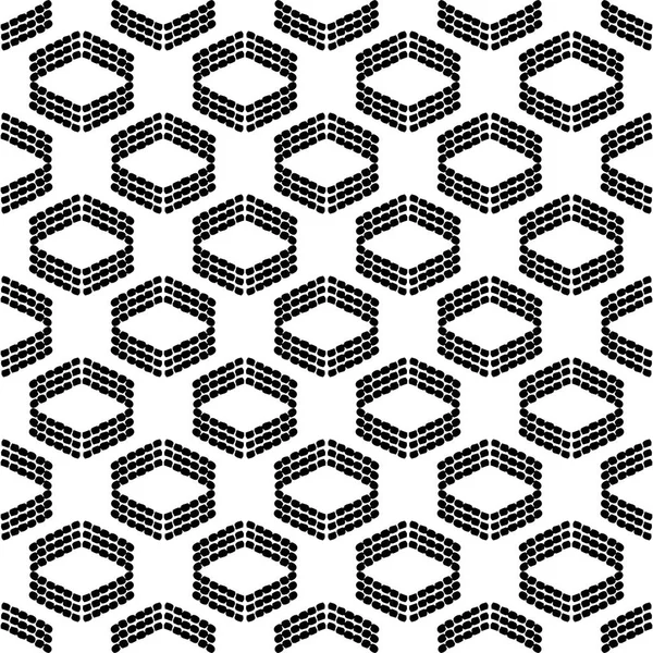 Black and White Seamless Ethnic Pattern — Stock Vector