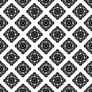 Siyah ve beyaz Dikişsiz etnik desen. Kabile