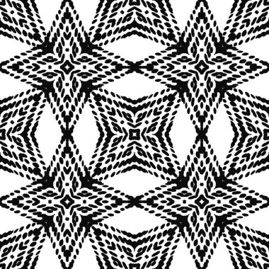 Siyah ve beyaz Dikişsiz etnik desen