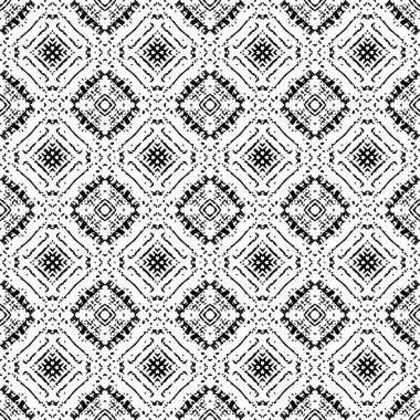 Siyah ve beyaz Dikişsiz etnik desen