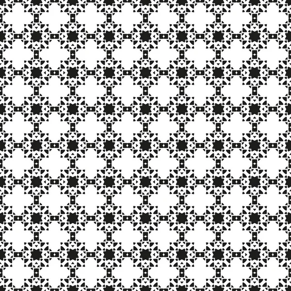 Black and White Seamless Ethnic Pattern — Stock Vector