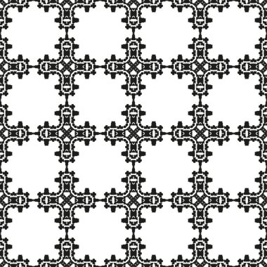 Siyah ve beyaz Dikişsiz etnik desen