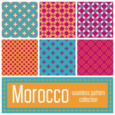 6 Fas desenler arka plan kümesi. Geometrik sorunsuz Müslüman 