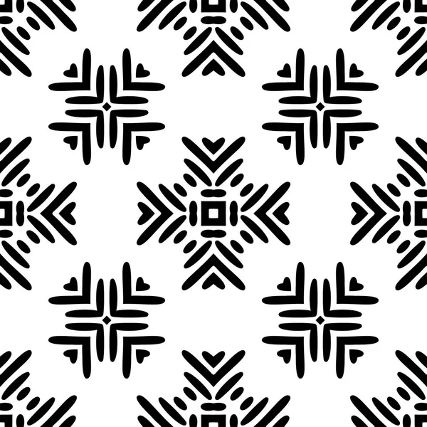 Siyah ve beyaz Dikişsiz etnik desen