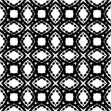 Siyah ve beyaz Dikişsiz etnik desen