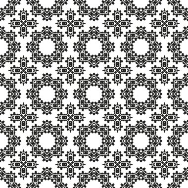 Siyah ve beyaz Dikişsiz etnik desen