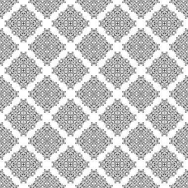 Siyah ve beyaz Dikişsiz etnik desen. Kabile