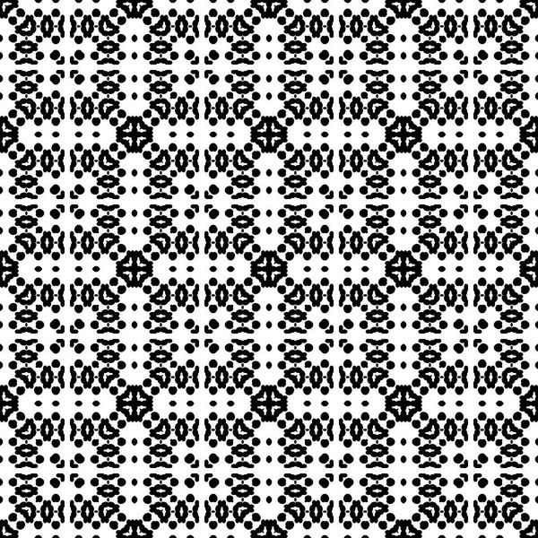 Black and White Seamless Ethnic Pattern. Tribal — Stock Vector