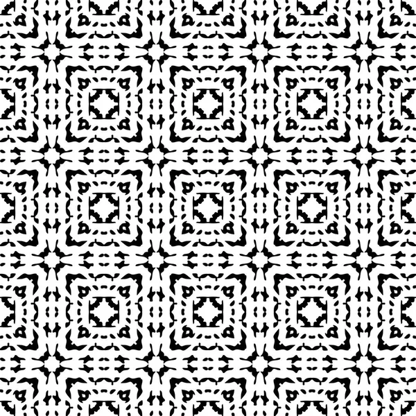 Black and White Seamless Ethnic Pattern. Tribal — Stock Vector