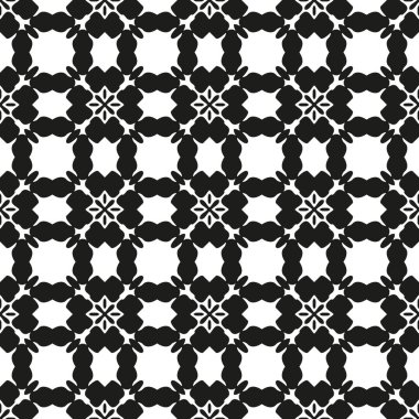 Süs sorunsuz çiçek etnik siyah beyaz desenli