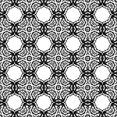 Siyah ve beyaz Dikişsiz etnik desen