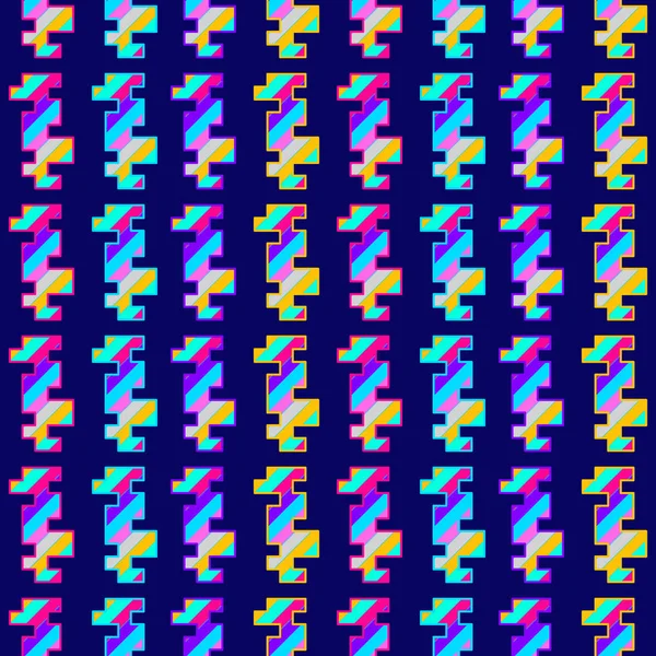 Geometrische nahtlose Muster im Retro-Memphis-Stil, Mode der 80er Jahre - — Stockvektor