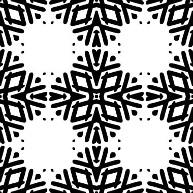 Siyah ve beyaz Dikişsiz etnik desen. Kabile