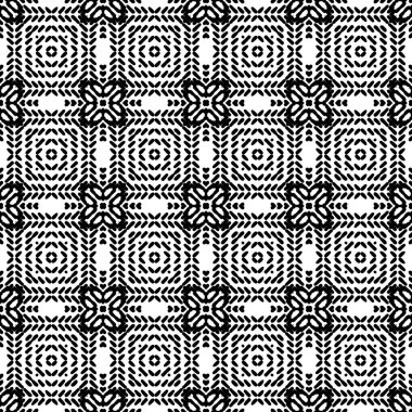 Siyah ve beyaz Dikişsiz etnik desen. Kabile