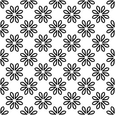 Siyah ve beyaz Dikişsiz etnik desen. Kabile