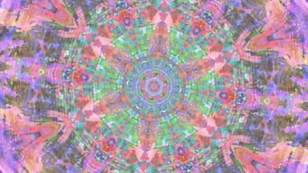 Bella Arte Terapia Originale Movimento Mandala Psicoterapia Loop Senza Soluzione — Video Stock