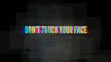 Coronavirüs hastalığından alıntılar. Dünyanın her yerindeki insanlar için kelimeler ve mesajlar. Yeni kaliteli klasik hareket dinamik animasyon arkaplan renkli video görüntüleri neon tarzı