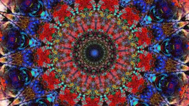 曼荼羅を動かす美しいオリジナルアートセラピー シームレスなループ精神療法 健康的な精神バランスの感覚を見つけるか または復元する幾何学的なパターン ヨガの専門家 占星術師 アートセラピストのために — ストック動画