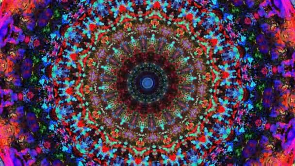 Prachtige Originele Kunst Therapie Verplaatsen Mandala Naadloze Lus Psychotherapie Geometrische — Stockvideo