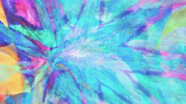 Fabuloso Dreamlike Fondo Psicodélico Superficie Movimiento Moda Colorido Original Abstracción — Vídeos de Stock