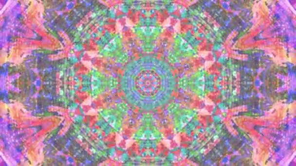 Fabulous Dreamlike Psychedelische Achtergrond Van Bewegingsoppervlak Van Trendy Kleurrijke Originele — Stockvideo