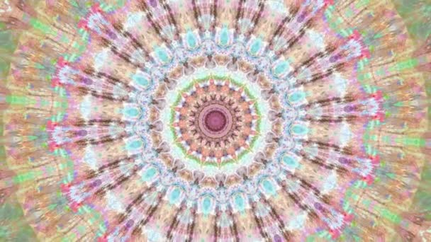 Krásná Original Art Terapie Pohybující Mandala Bezproblémová Smyčková Psychoterapie Geometrické — Stock video