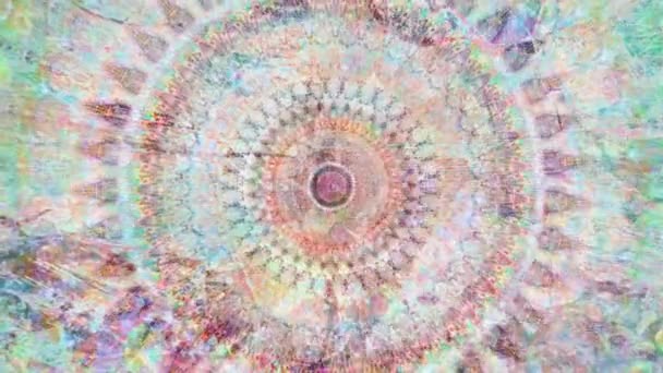 Prachtige Originele Kunst Therapie Verplaatsen Mandala Naadloze Lus Psychotherapie Geometrische — Stockvideo