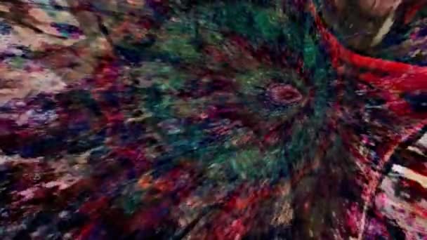 Fabulous Dreamlike Psychedelic Bakgrund Rörelse Yta Trendiga Färgglada Ursprungliga Abstraction — Stockvideo