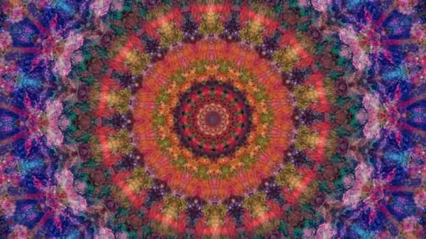 Beautiful Original Art Therapy Moving Mandala Seamless Loop Psychotherapy Geometric — Stock Video