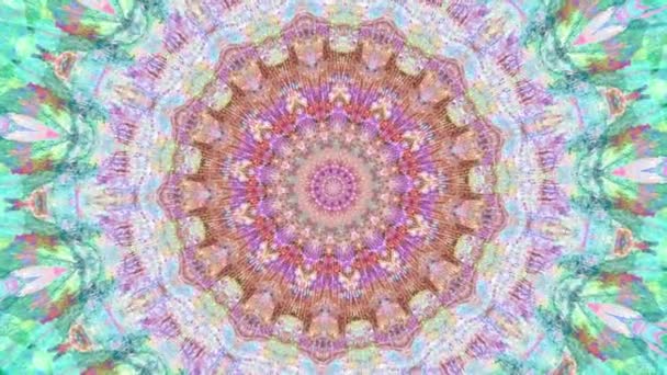 Vacker Original Art Terapi Flyttar Mandala Sömlös Loop Psykoterapi Geometriska — Stockvideo