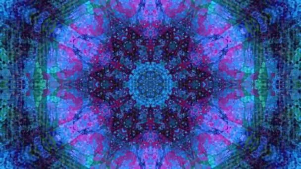 Krásná Original Art Terapie Pohybující Mandala Bezproblémová Smyčková Psychoterapie Geometrické — Stock video